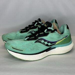 Saucony Triumph 19 Womens Running Walking Athletic Sneakers Size 10.5 Teal Blue